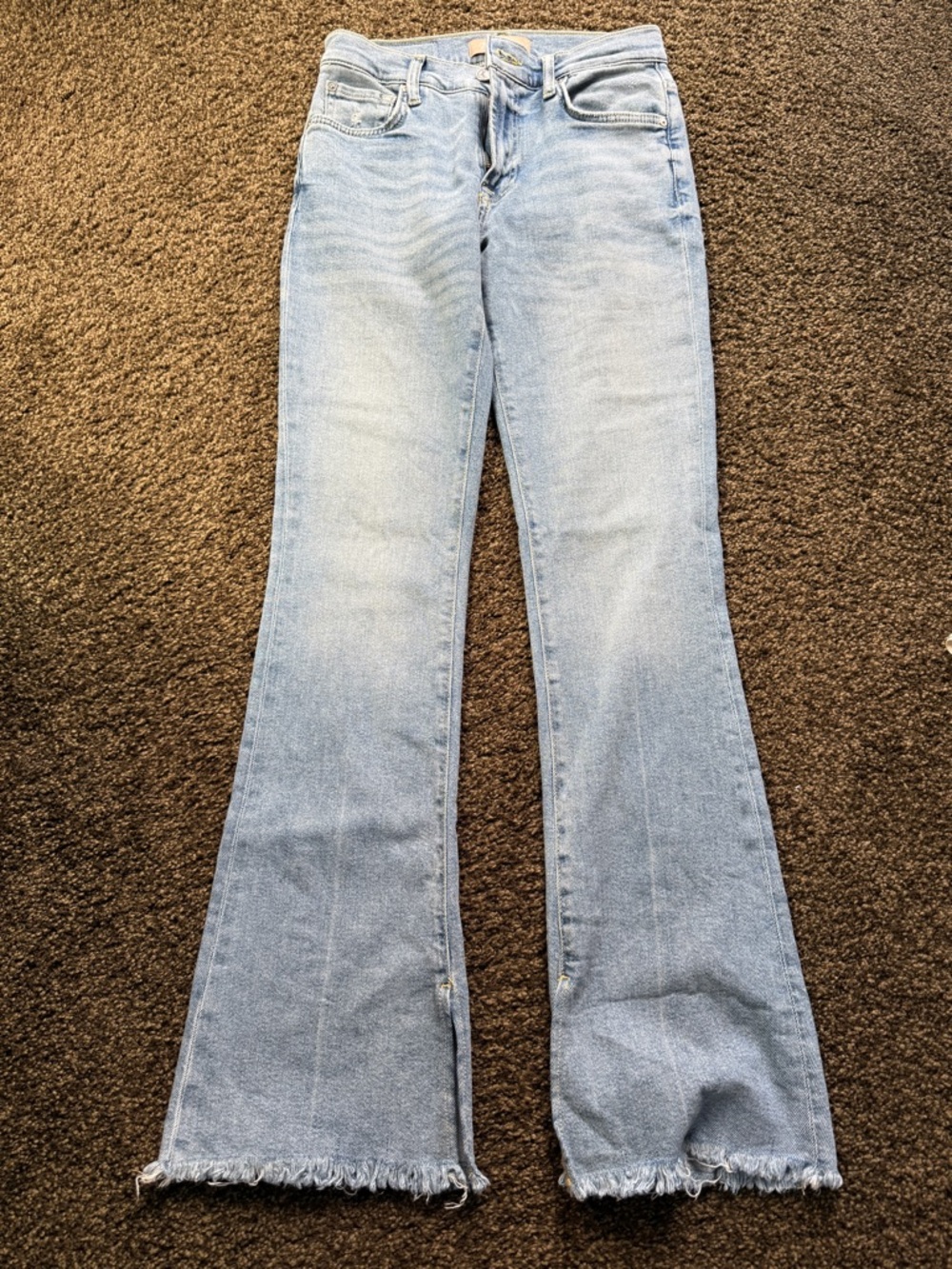 7 For All Mankind Light Blue Flare Jeans - Wide Leg Denim